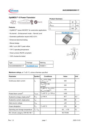 IAUS300N08S5N011T 数据手册首页