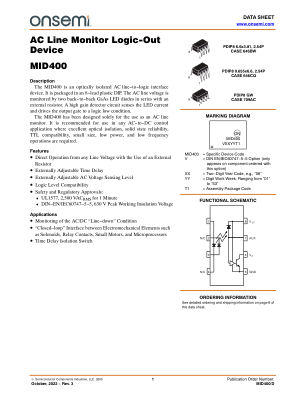 MID400 datasheet cover page