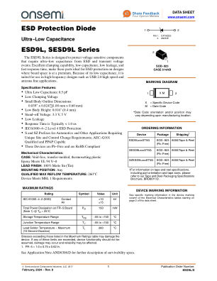 ESD9L datasheet cover page