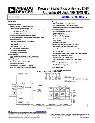ADUC7120-7121 数据手册首页