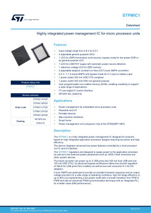 STPMIC1 datasheet cover page