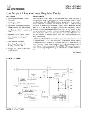 UCC381 datasheet cover page