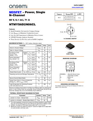 NTMYS6D2N06CL datasheet cover page