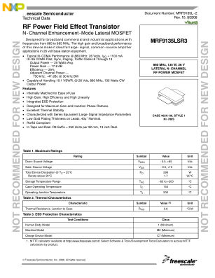 MRF9135L-2 datasheet cover page