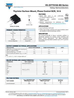 VS-25TTS16S-M3 datasheet cover page