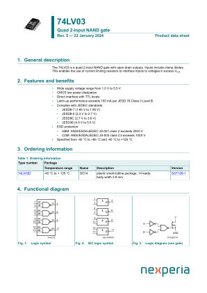 74LV03D datasheet cover page
