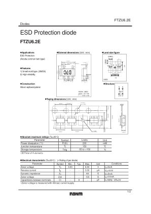 FTZU6.2E 数据手册首页