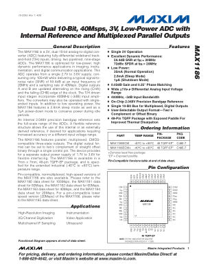 MAX1186 datasheet cover page