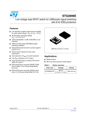 STG3696E 数据手册首页