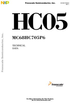 MC68HC705P6 datasheet cover page