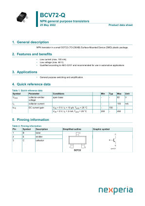 BCV72-QR datasheet cover page