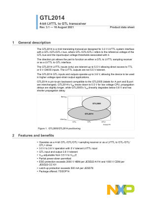 GTL2014 datasheet cover page