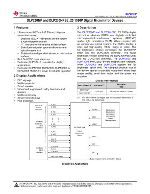 DLP230NP datasheet cover page