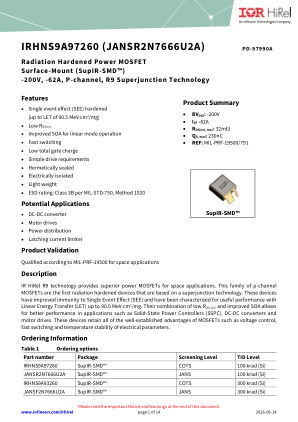 IRHNS9A97260 datasheet cover page