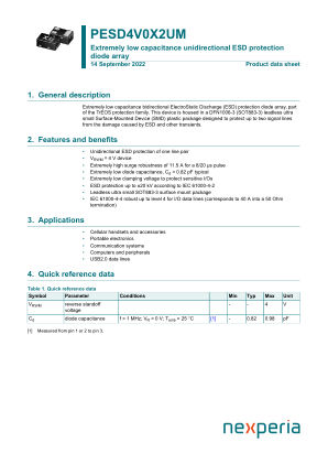 PESD4V0C1BSFYL datasheet cover page
