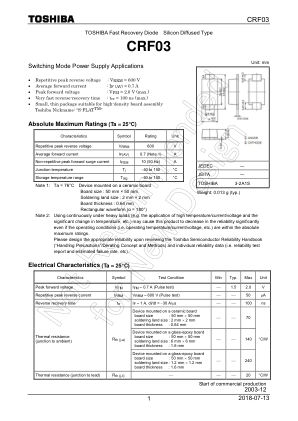 CRF03 datasheet cover page