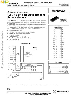 MCM6926A 数据手册首页