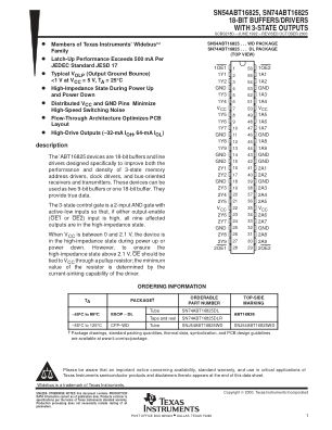 SN74ABT16825 数据手册首页