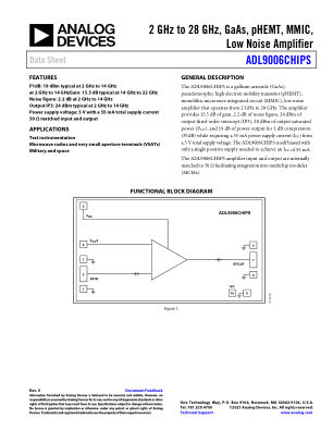 ADL9006CHIPS 数据手册首页