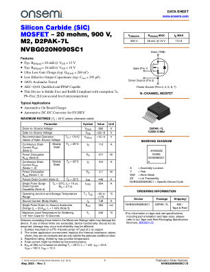 NVBG020N090SC1 数据手册首页