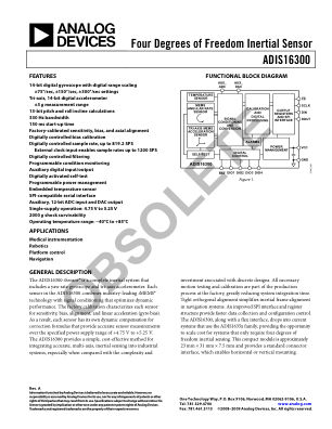 ADIS16300 数据手册首页
