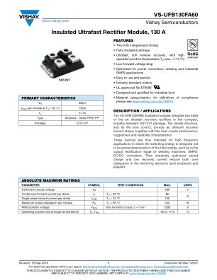 VS-UFB130FA60 数据手册首页