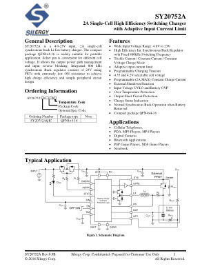 SY20752AQIC datasheet cover page
