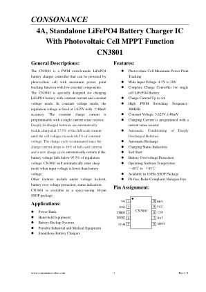 CN3801 datasheet cover page