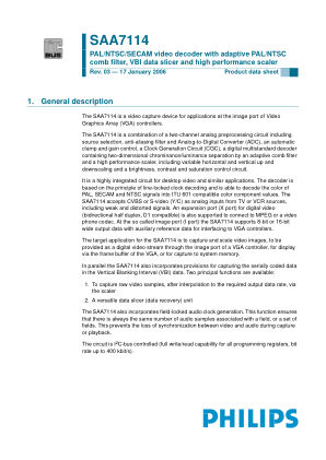 SAA7114 datasheet cover page