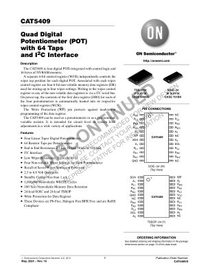 CAT5409 数据手册首页