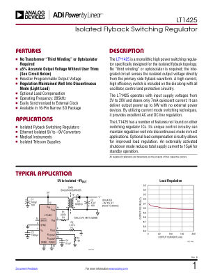 LT1425 datasheet cover page