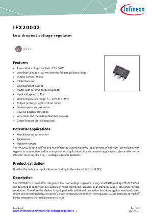 IFX20002MB-V33 datasheet cover page