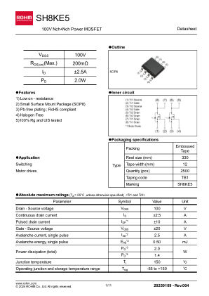 SH8KE5 datasheet cover page
