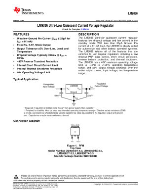 LM9036 datasheet cover page