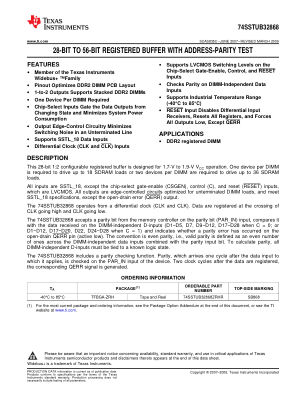 74SSTUB32868 datasheet cover page