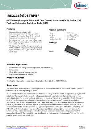 IRS2136DS datasheet cover page