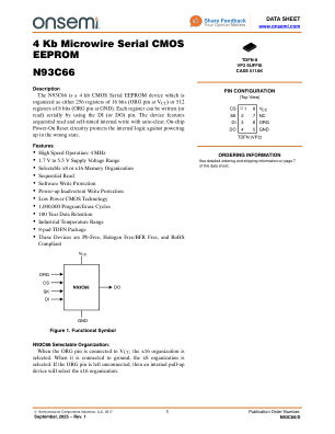 N93C66 datasheet cover page