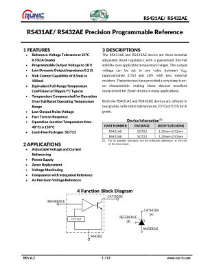 RS431AE datasheet cover page