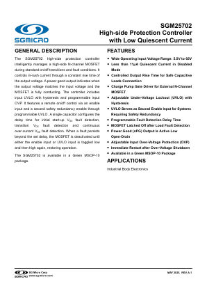 SGM25702 datasheet cover page