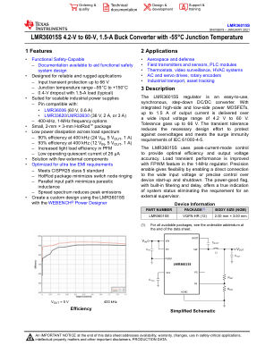 LMR36015S datasheet cover page