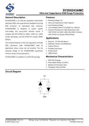 SY205243AMC datasheet cover page
