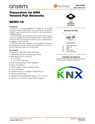 NCN5110 datasheet cover page