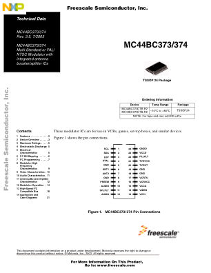 MC44BC373 datasheet cover page