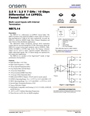 NB7L14 数据手册首页