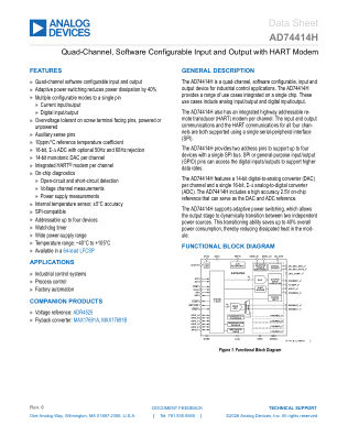 AD74414H datasheet cover page