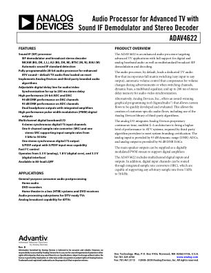 ADAV4622 数据手册首页