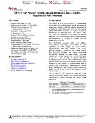TMP4718 datasheet cover page