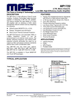 MP1720 datasheet cover page