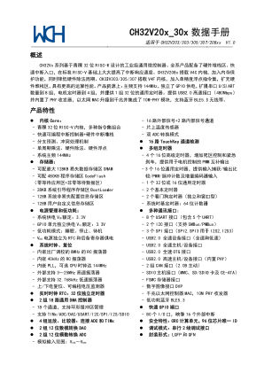 CH32V20X 数据手册首页