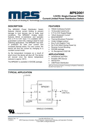 MP62061 datasheet cover page